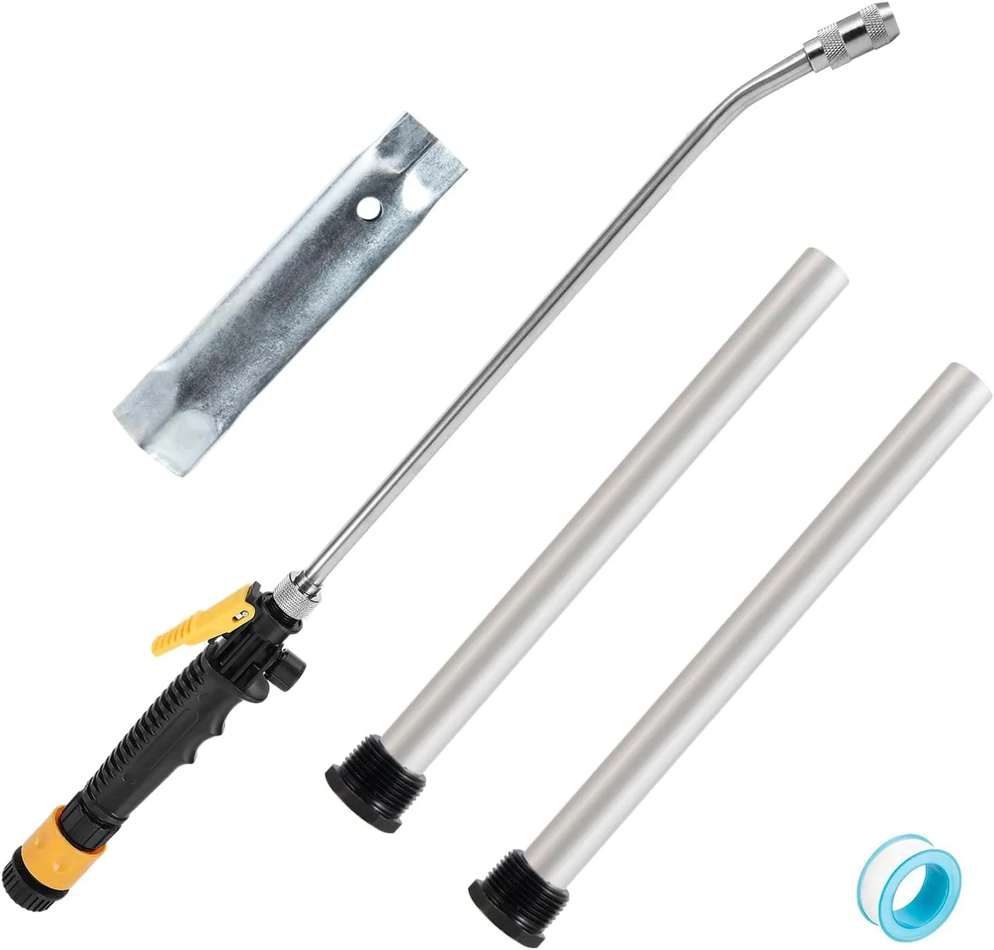 PAMASE 5Pcs RV Water Heater Anode Rod & Flush Wand & Element Socket Set - 9.25"L x 3/4"NPT Thread Magnesium Rod for Suburban, Mor-Flo, with Dual Hex Wrench, Camper Hot Water Tank Cleaning Rinser