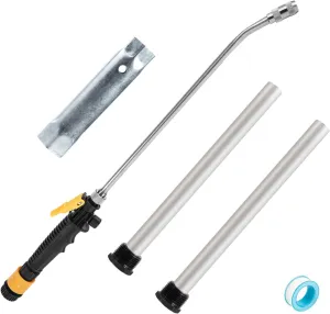 PAMASE 5Pcs RV Water Heater Anode Rod & Flush Wand & Element Socket Set - 9.25"L x 3/4"NPT Thread Magnesium Rod for Suburban, Mor-Flo, with Dual Hex Wrench, Camper Hot Water Tank Cleaning Rinser