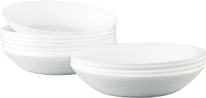 Pasta Bowls Set of 12, Tempered Glass Salad Bowls, 7-4/5-Inch Round Serving Bowls, Microwave & Dishwasher Safe Glass Bowls Set