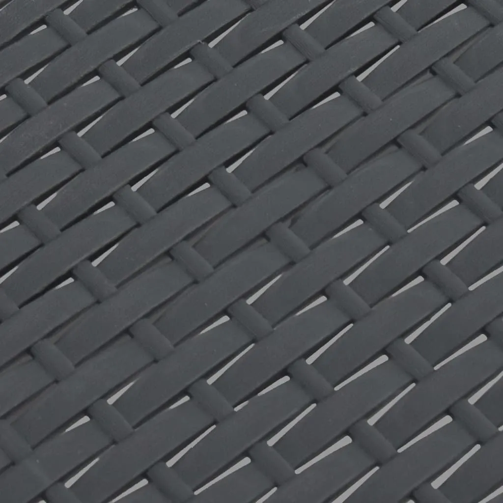 Patio Table Anthracite 22.8"x22.8"x16.1" PP Rattan
