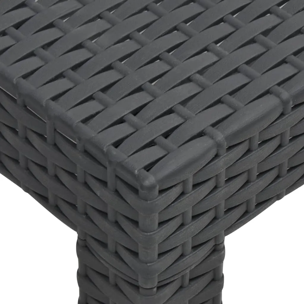 Patio Table Anthracite 22.8"x22.8"x16.1" PP Rattan