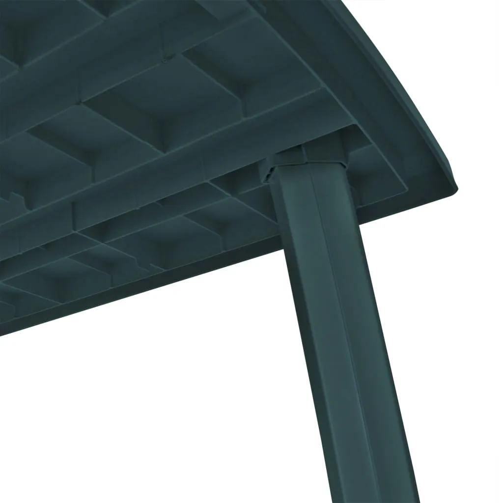 Patio Table Outdoor Garden Deck Dining Table with Umbrella Hole Plastic