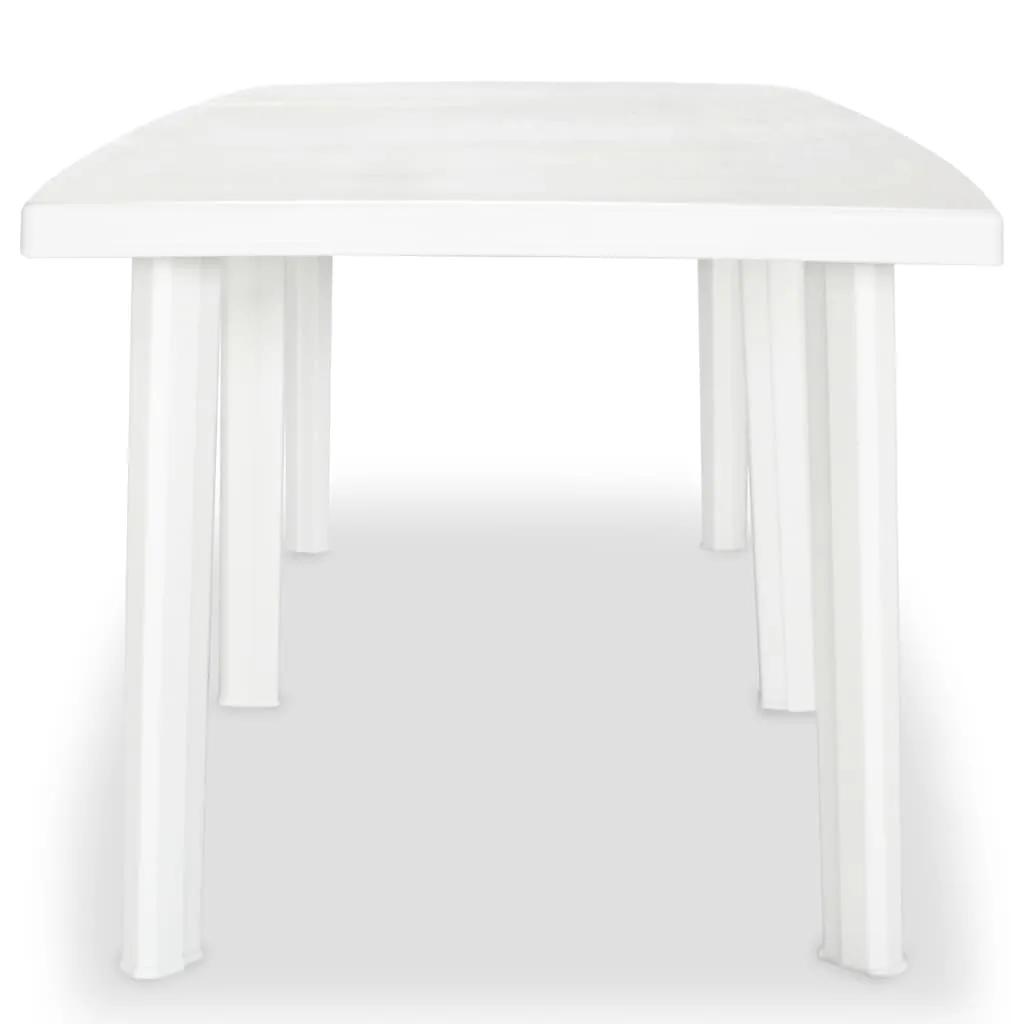 Patio Table Outdoor Garden Deck Dining Table with Umbrella Hole Plastic