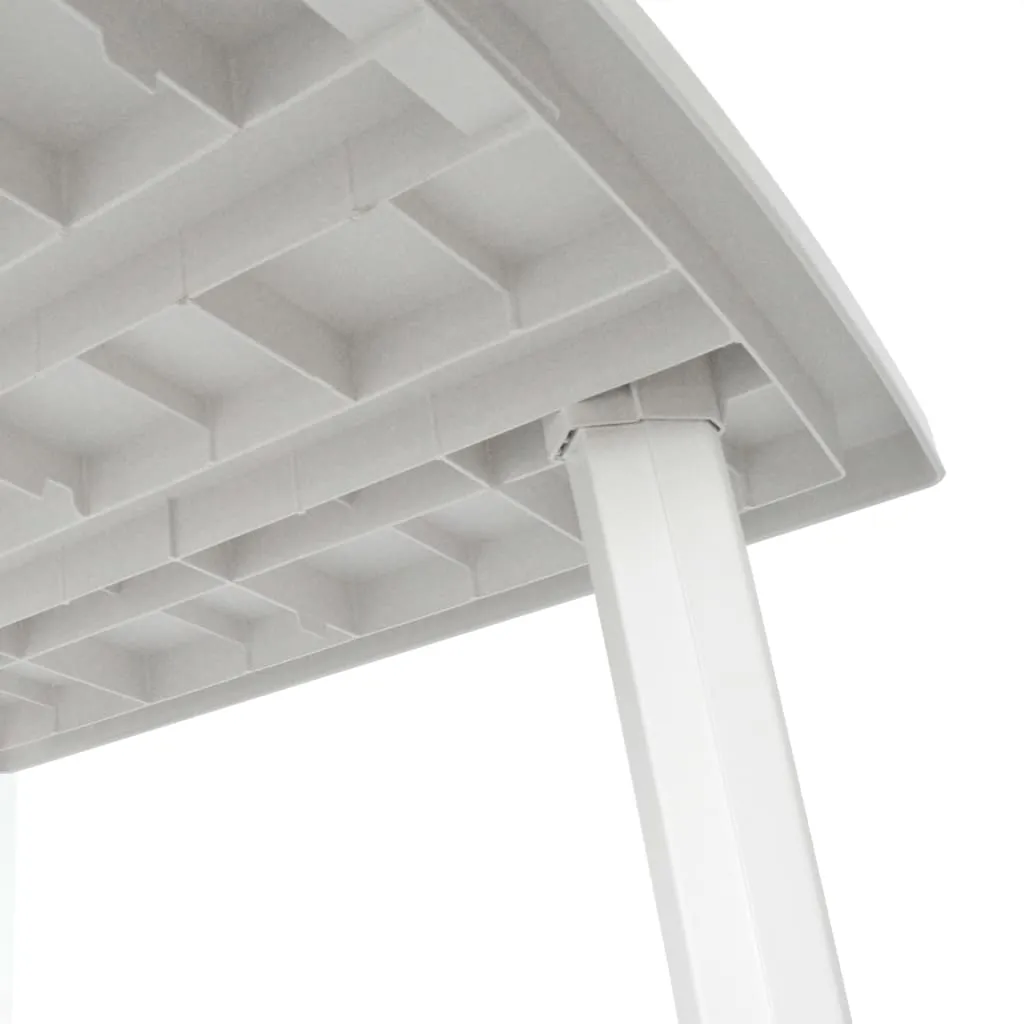 Patio Table Outdoor Garden Deck Dining Table with Umbrella Hole Plastic