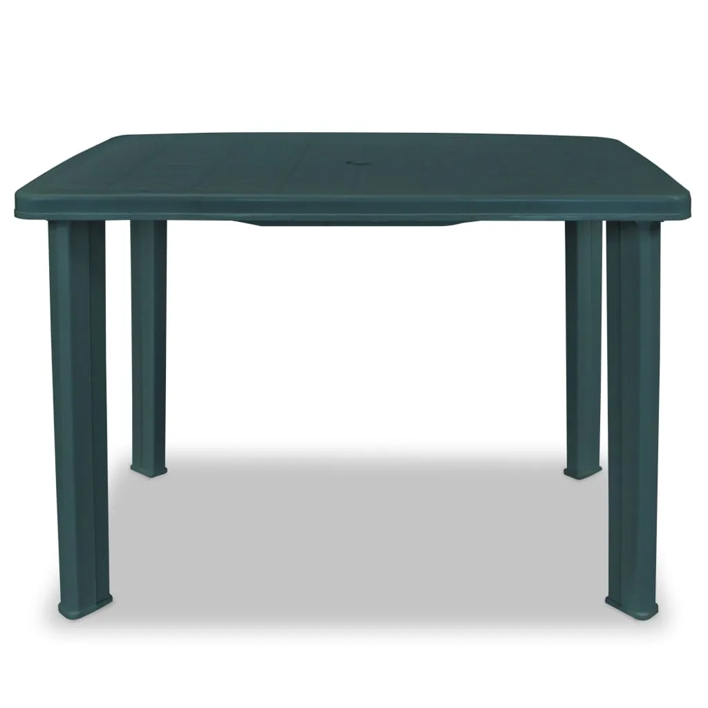 Patio Table Outdoor Garden Deck Dining Table with Umbrella Hole Plastic