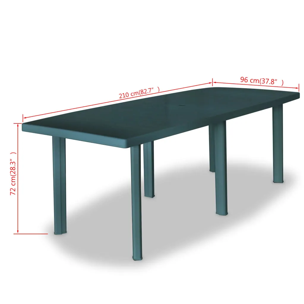 Patio Table Outdoor Garden Deck Dining Table with Umbrella Hole Plastic