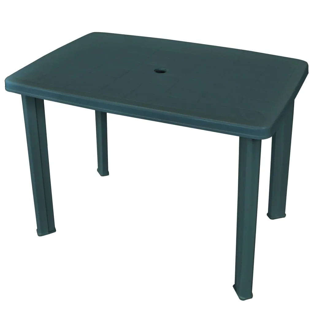 Patio Table Outdoor Garden Deck Dining Table with Umbrella Hole Plastic