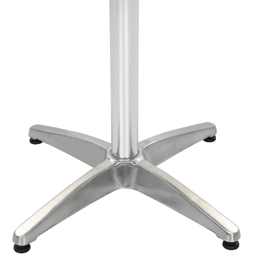 Patio Table Silver 23.6"x23.6"x27.6" Aluminum and WPC
