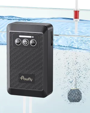 Pawfly Aquarium Lithium Battery Powered Air Pump USB Rechargeable Oxygen Pump for 5-100 Gallon Fish Tanks Portable Live Bait Aerator Pump for Outdoor Fishing and Fish Transportation