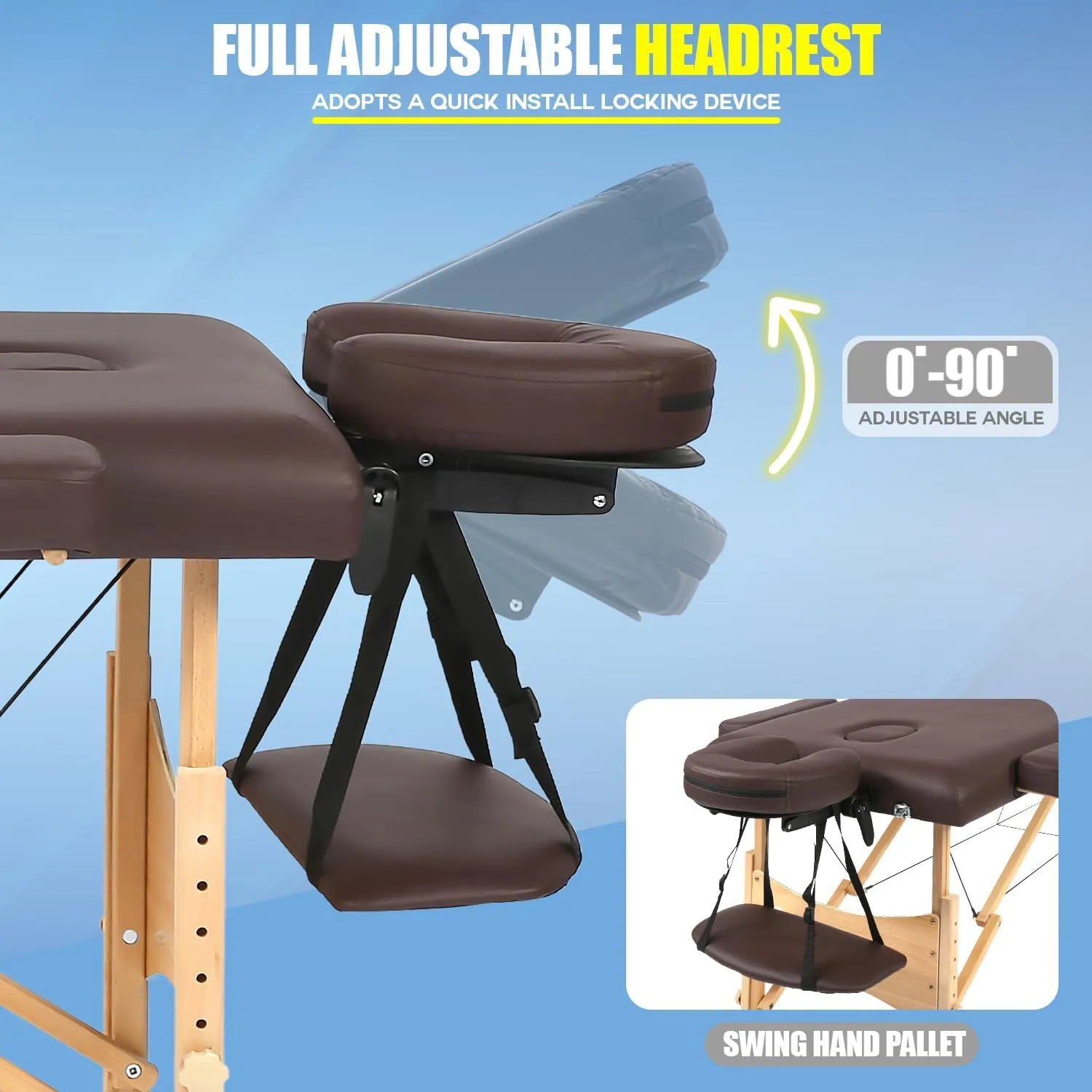 PayLessHere Massage Bed Portable Massage Table 24 inche Wide Lash Bed 2 Folding Heigh Adjustable Spa Table with Non-Woven Bag for Spa Footmassage Facial CareSpa Tattoo