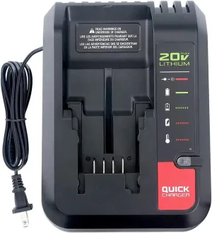PCC692L 20V MAX Lithium Battery Charger Compatible with Porter-Cable 20V Lithium Battery PCC685L PCC680L PCC681L PCC682L Black Decker LCS1620 20V Lithium Battery LBXR20 LBX4020