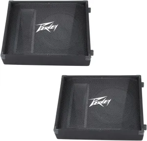 Peavey PV 12M 2-Way Floor Monitor 12-Inch 500 Watts w/Steel Handle (570650) -Pair