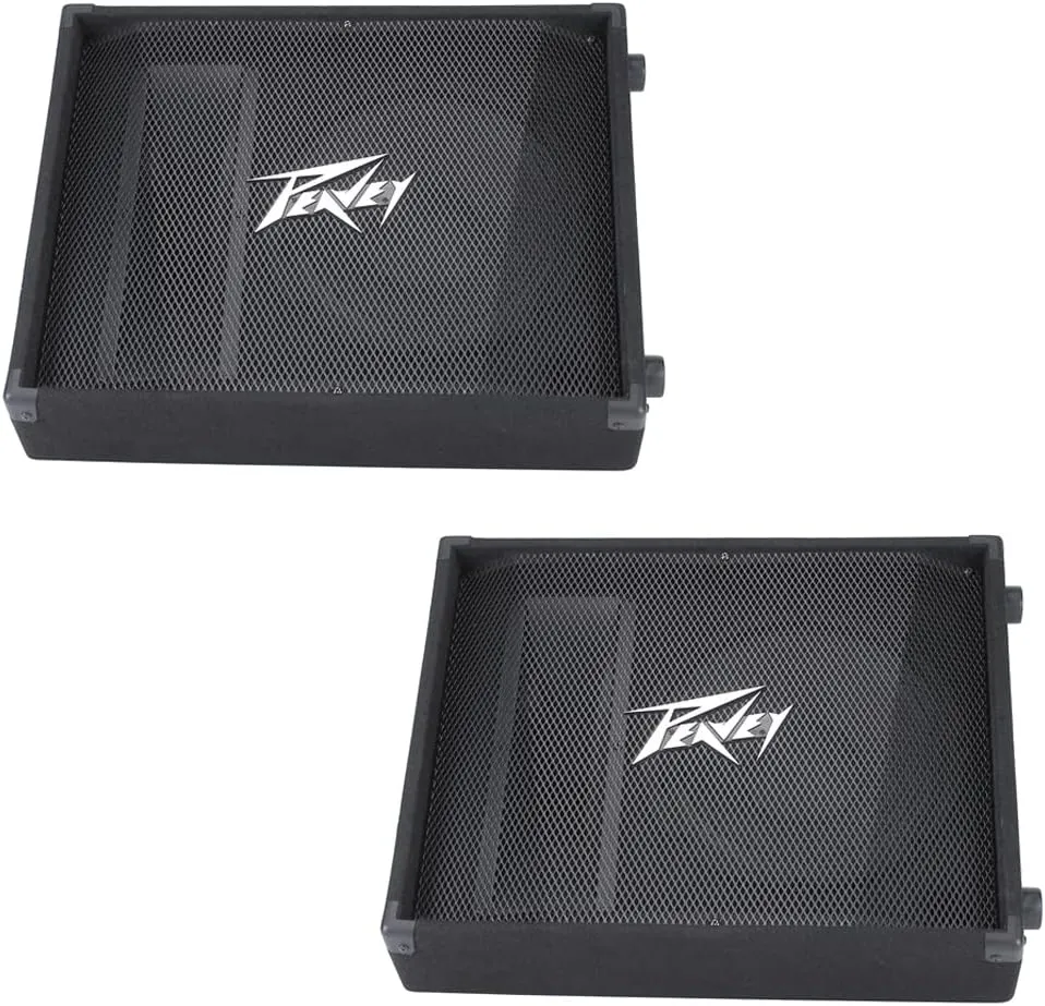 Peavey PV 12M 2-Way Floor Monitor 12-Inch 500 Watts w/Steel Handle (570650) -Pair