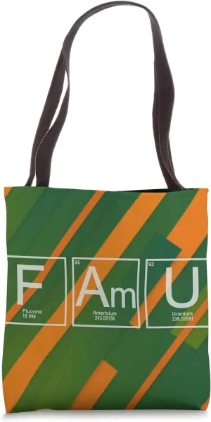 Periodic Table Chemistry with the Elements F Am U Blerd Tote Bag
