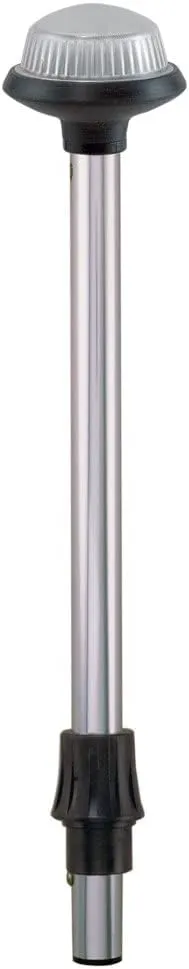 Perko 1460DP2CHR Coastal-Series Reduced Glare White All-Round Navigation Pole Light - 24" Height