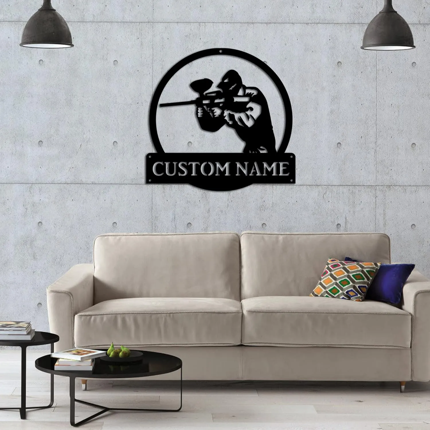 Personalized Paintball Monogram Metal Sign Art, Custom Paintball Metal Sign, Hobbie Gifts, Sport Gift, Birthday Gift, 6 inches