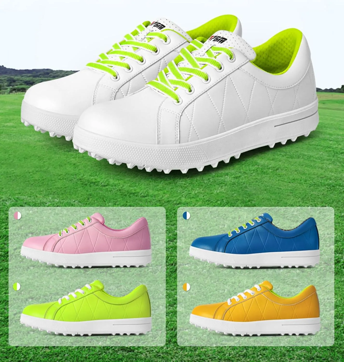 PGM Women's Golf Shoes, Lightweight Waterproof Spikeless Golf Shoes for Ladies