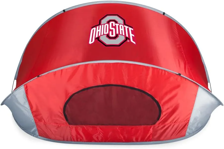 PICNIC TIME NCAA Ohio State Buckeyes Portable Beach Tent - Pop Up Tent - Beach Sun Shelter Pop Up