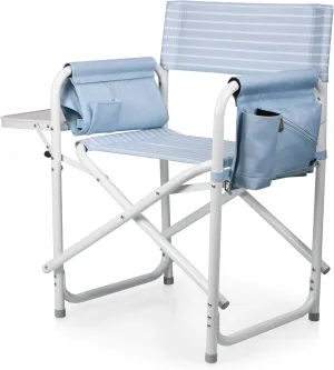 Picnic TIME Outdoor Directors Chair with Side Table, Beach Chair for Adults, Camping Chair with Table