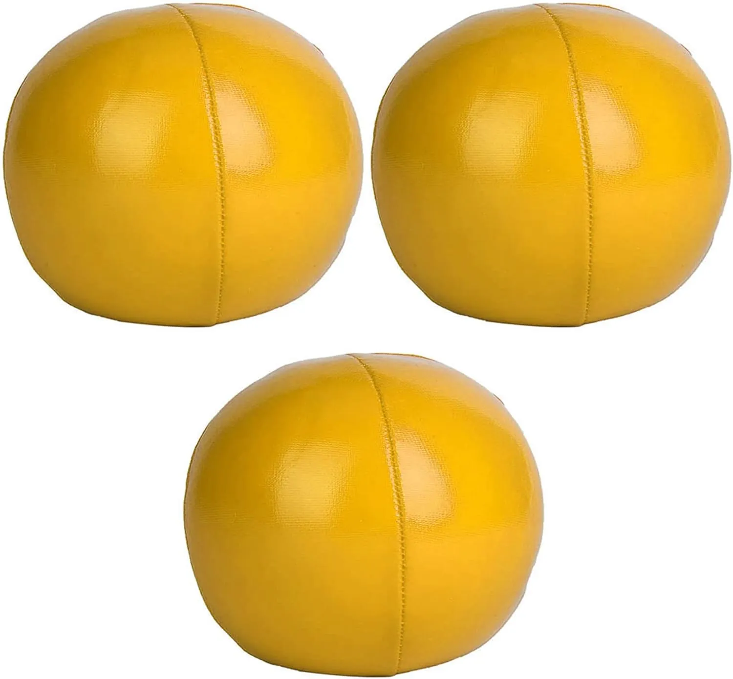Pilipane 3 Pcs PU Juggling Balls Clown Juggle Ball Set for Beginners and Professionals Soft Smooth Comfortable to Hold Lightweight Portable Tear Exercise Finger Flexibility Eye Hand (Yellow)