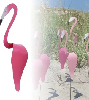 Pink Flamingos for Yard, 2024 New Florida Dancing Birds Garden Metal Art,Wind Spinner for Garden Yard Decor, Metal Lawn Art Ornaments for Outdoor Patio Backyard (Rose Pink 1)