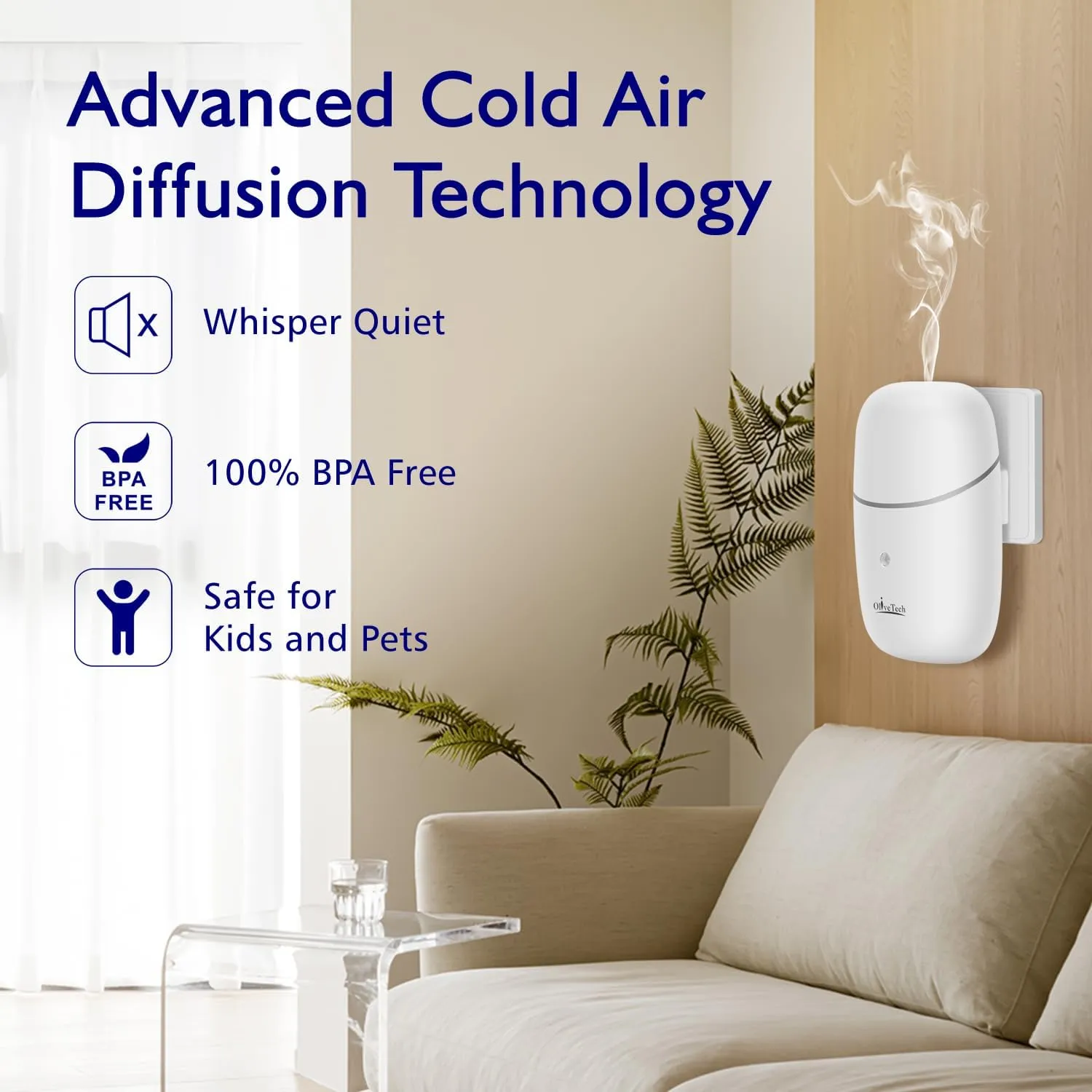 Plug in Oil Diffuser, Scent Diffusers for Home, Aroma Waterless Wall Fragrance Diffuser, Hotel Collection Diffuser, 2X 10ml Essential Oil Included