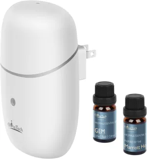 Plug in Oil Diffuser, Scent Diffusers for Home, Aroma Waterless Wall Fragrance Diffuser, Hotel Collection Diffuser, 2X 10ml Essential Oil Included