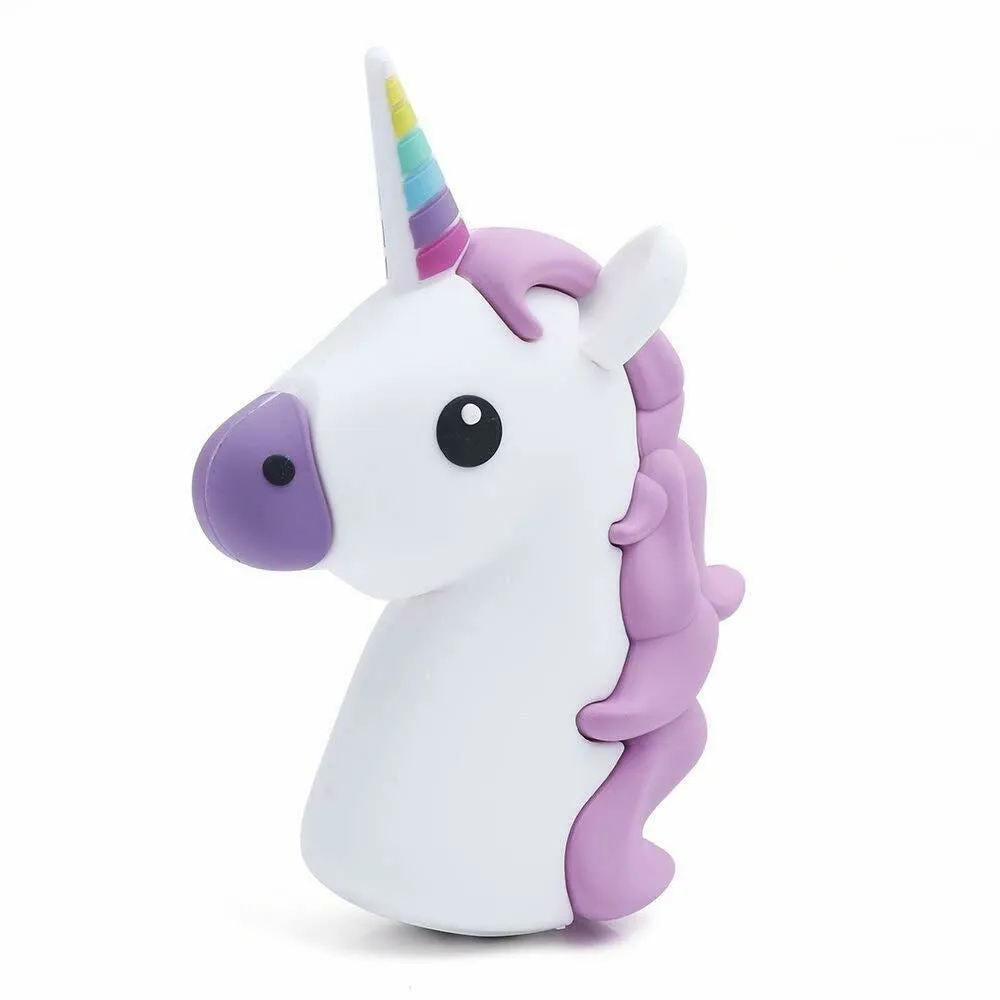 PMS 2000mAh Unicorn Power Bank With Dual Charging Lead For Smartphones