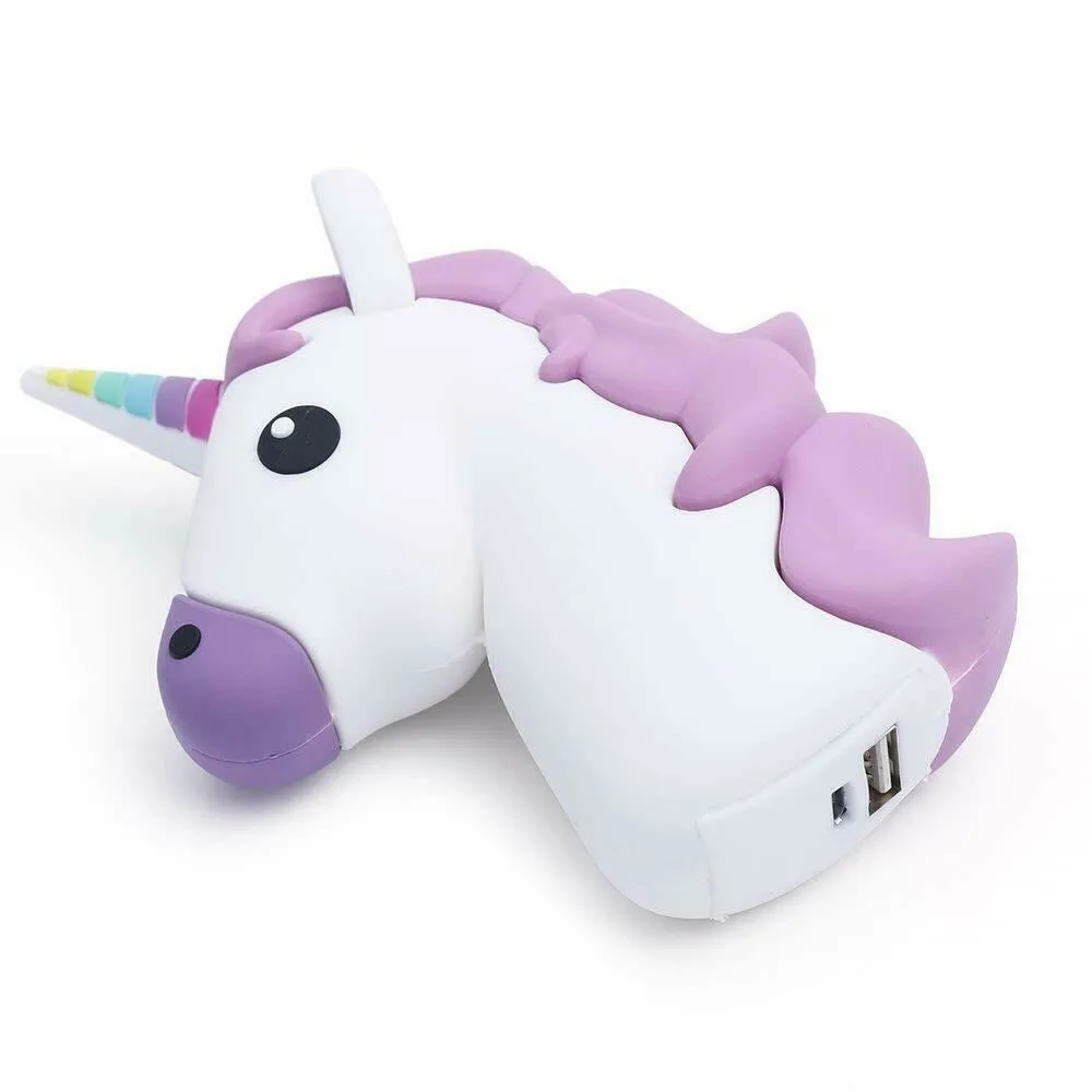 PMS 2000mAh Unicorn Power Bank With Dual Charging Lead For Smartphones