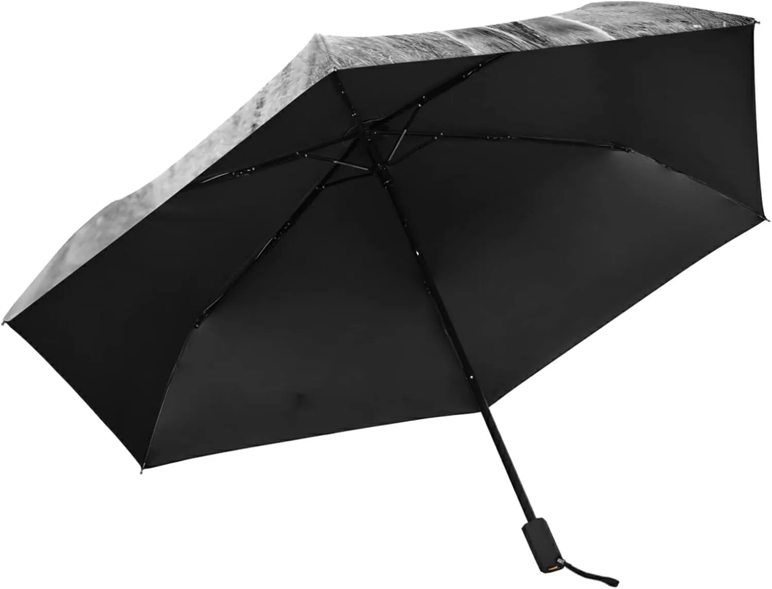 Poeticcity Folding Umbrella, Anti-UV 3 Folds Lightweight Parasol, Compact Windproof Strong Umbrellas for Car Travel Sun & Rain