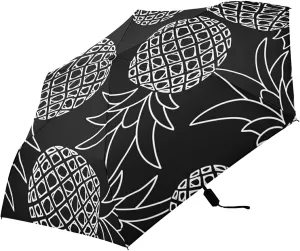 Poeticcity Folding Umbrella, Anti-UV 3 Folds Lightweight Parasol, Compact Windproof Strong Umbrellas for Car Travel Sun & Rain