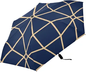 Poeticcity Folding Umbrella, Anti-UV 3 Folds Lightweight Parasol, Compact Windproof Strong Umbrellas for Car Travel Sun & Rain