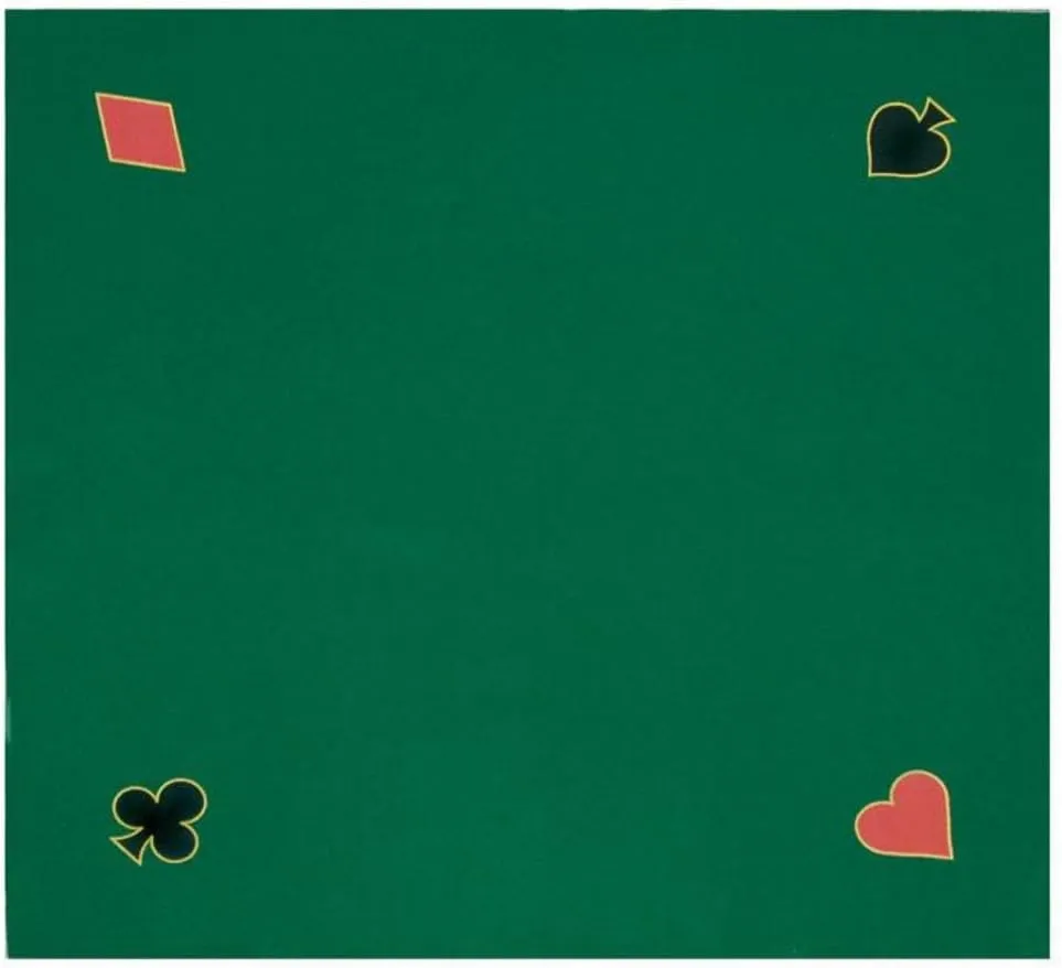 Poker Table Top - 40x40-Inch Cotton Table Pad for Casino Games or Puzzles - Lightweight and Portable Game Mat by Trademark Poker (Green)