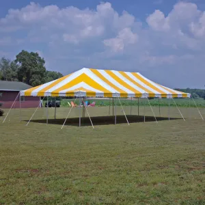 Pole Tent w/ Striped Top