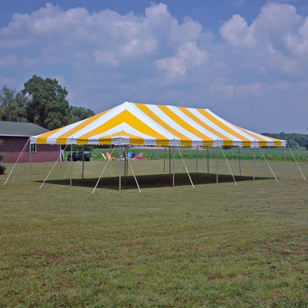 Pole Tent w/ Striped Top