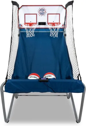 Pop-A-Shot - Home Dual Shot | Arcade Basketball Game for Home | Sensor Scoring Hoop, 16 Game Modes, 7 Balls | Foldable for Easy Storage | Fun for All Players