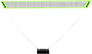 Portable Badminton Set - 1.5m Height x 2.7m Width, Lightweight & Easy Setup with Carry Bag, Green PE Net, Fiberglass & Alloy Steel, Ideal for Outdoor Play