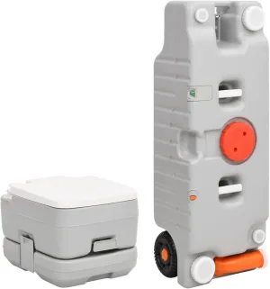 Portable Camping Toilet and Water Tank Set,Portable Toilet Potty Loo for Pool Party Camping Caravan Picnic & Festivals
