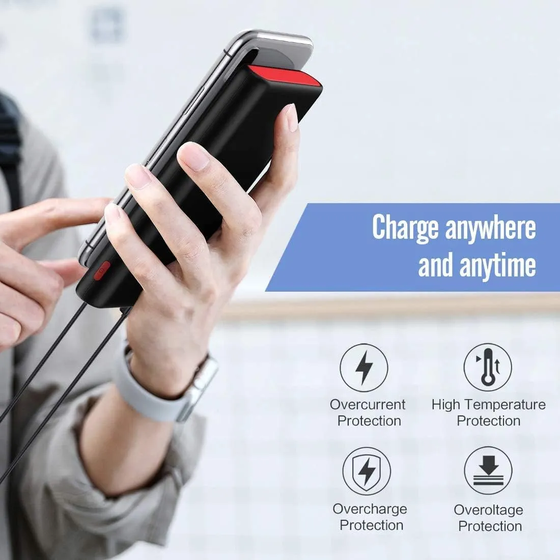 Portable Charger Power Bank 25,800mAh, 5V/3A USB C in&Out Fast Phone Charging with Intelligent Smart IC,3 USB Port External Cell Phone Battery Pack Compatible with iPhone 16 15 14,Samsung,Android etc