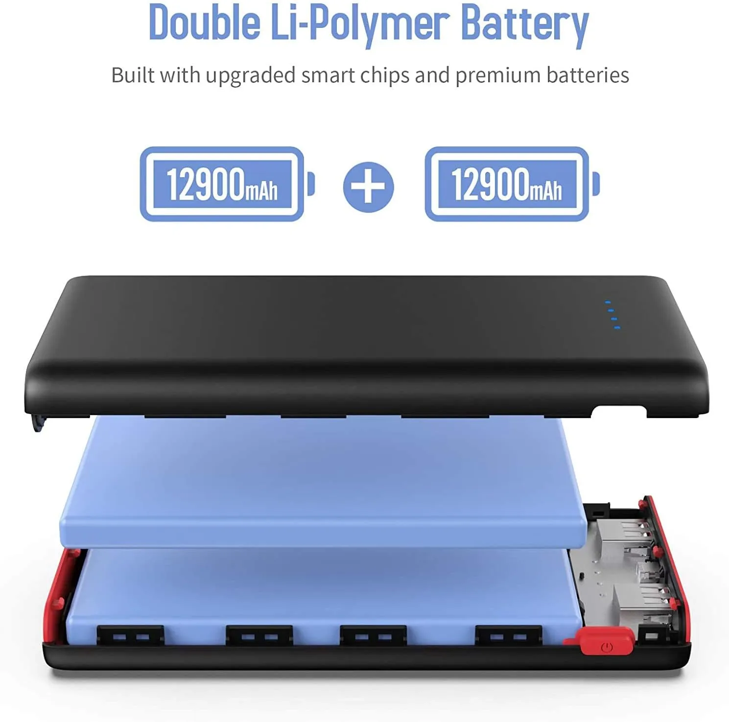 Portable Charger Power Bank 25,800mAh, 5V/3A USB C in&Out Fast Phone Charging with Intelligent Smart IC,3 USB Port External Cell Phone Battery Pack Compatible with iPhone 16 15 14,Samsung,Android etc