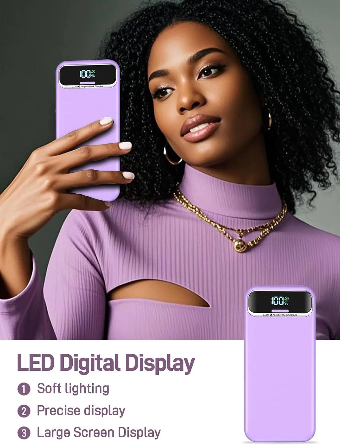 Portable Charger with Built in Cables and Wall Plug, Portable Charger 20000mAh 22.5W, Fast Charging Power Bank USB C,LED Display Battery Pack Compatible with All iPhone Series,Android etc