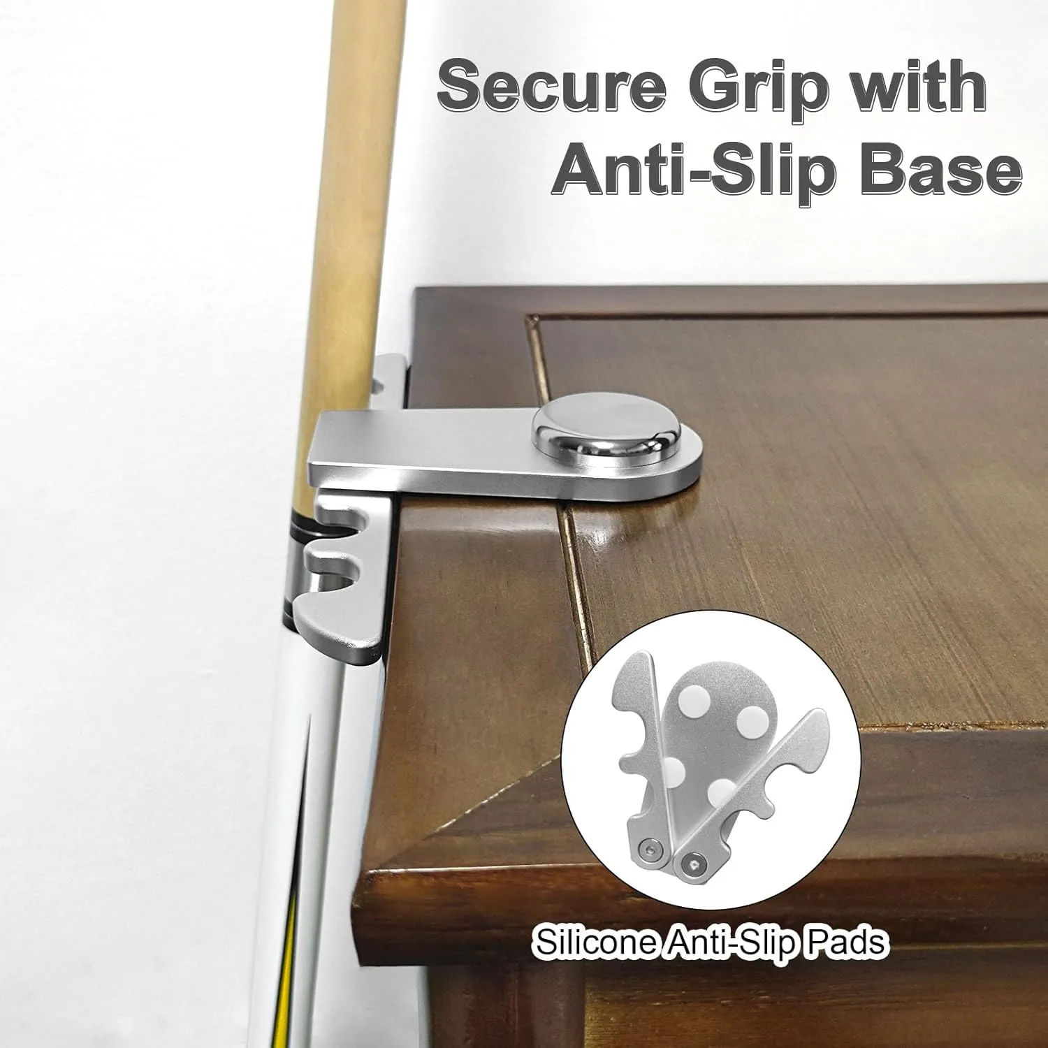 Portable Pool Stick Holder - 4-Cue Weighted Claw for Billiard Table, Silvery