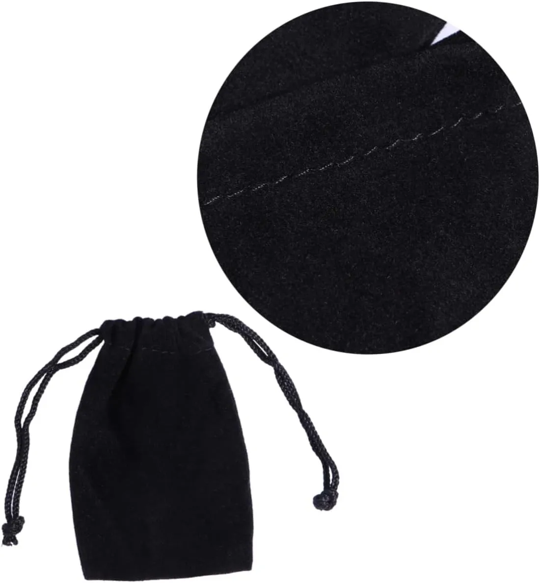 Pouch Drawstring Stackable Jewelry Storage Pouch Demagnetizer Extra Large Vacuum Storage Bags Basket Clear Drawstring Jewelry Pouch Velvet Small Containers with Lid Packaging Black