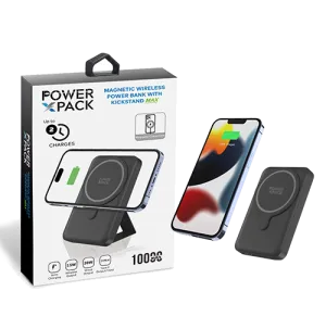 POWER X PACK Magnetic Wireless 10.000mAh Power Bank with Kickstand