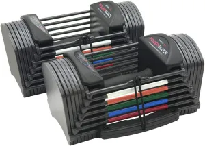 PowerBlock Sport 24 Adjustable Dumbbells, 3-24 lb. Durable Steel Build, Innovative At Home Workout Equipment, All-in-One Strength Training