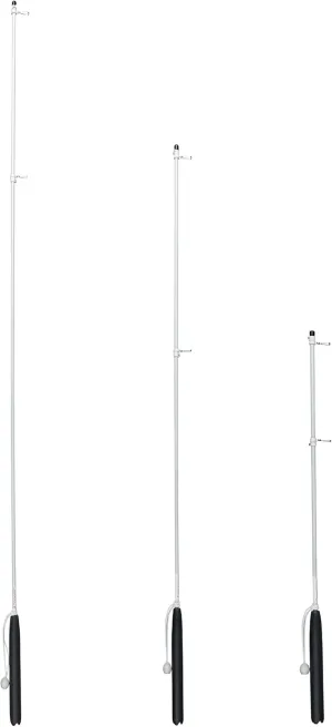 Premium 36" Boat Rod Holder Flagpole with Rotating Flag Mounts, Durable Easy to Store Rod Holder Boat Flag Pole. 3 Foot Boat Flag Pole Rod Holder.