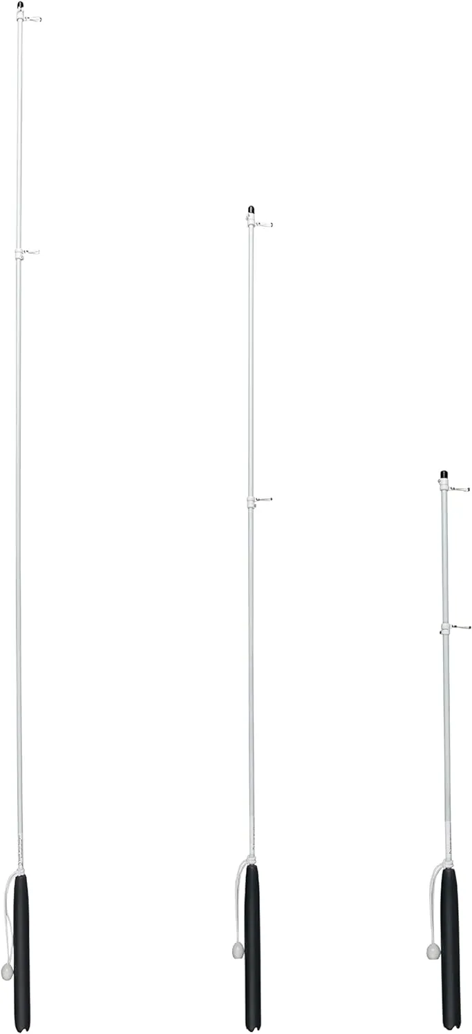 Premium 36" Boat Rod Holder Flagpole with Rotating Flag Mounts, Durable Easy to Store Rod Holder Boat Flag Pole. 3 Foot Boat Flag Pole Rod Holder.
