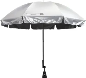 Prospo Beach Chair Umbrella with Universal Adjustable Clamp, UV Protection Sunshade Umbrella for Outdoor, Strollers, Wheelchairs, Patio Chairs, Bleacher, and Golf Carts