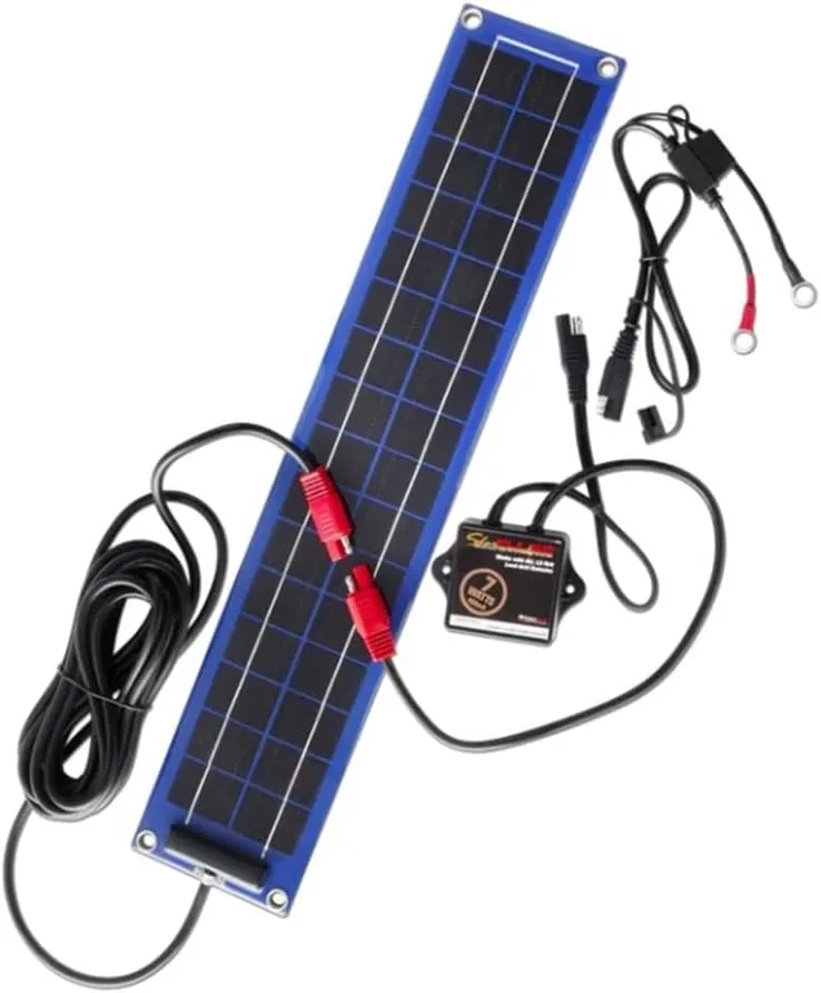 PulseTech SolarPulse SP-7 Slim Design Solar Battery Charger Maintainer, Blue, 7 Watt