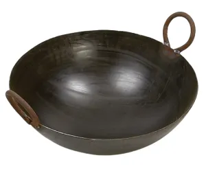 Pure Iron Deep Kadai or Karahi for Cooking, Commercial Cookware, Heavy Duty